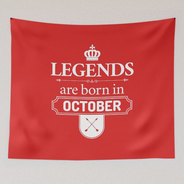 Item preview, Legends Are Born In October | Birthday Gift | designed and sold by Minimalwiz.