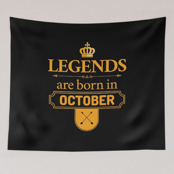 Item preview, Legends Are Born In October | Birthday Gift | designed and sold by Minimalwiz.