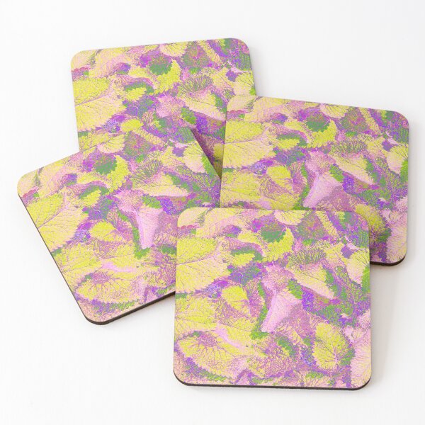 Item preview, Floral Abstract Decorative Yellow, Green and Pink  Melissa Leaves designed and sold by IraNiva.