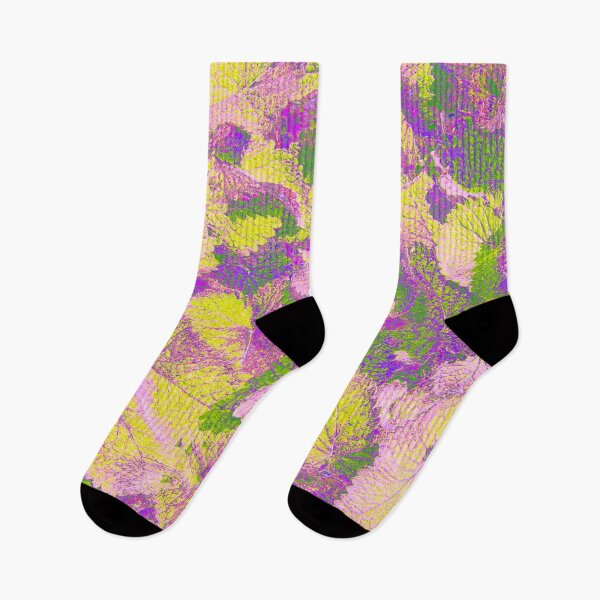 Item preview, Floral Abstract Decorative Yellow, Green and Pink  Melissa Leaves designed and sold by IraNiva.