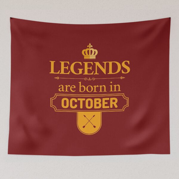 Item preview, Legends Are Born In October | Birthday Gift | designed and sold by Minimalwiz.