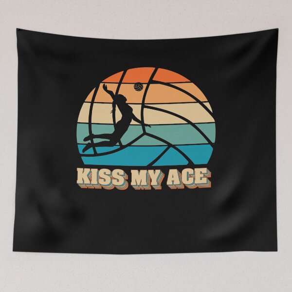 Item preview, Retro Vintage Kiss My Ace Volleyball For Volleyball Players designed and sold by Cedinho.