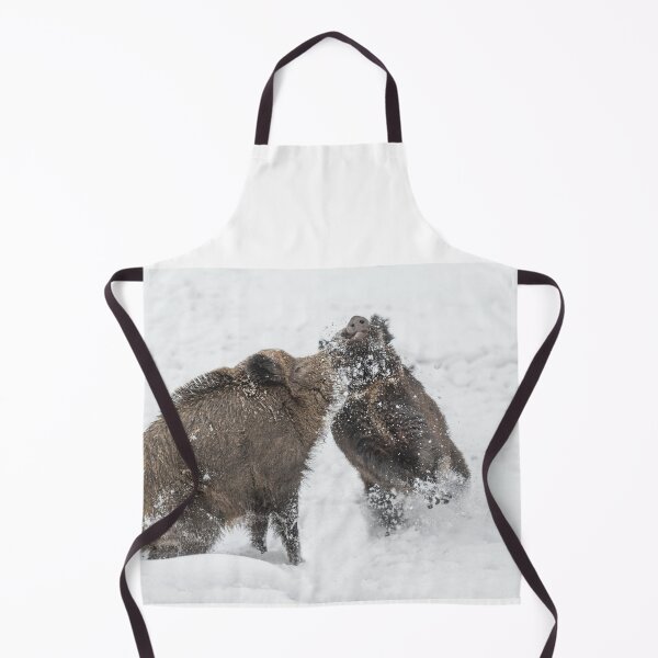 Item preview, Fighting wild boars in the snow designed and sold by Ingo Gerlach.