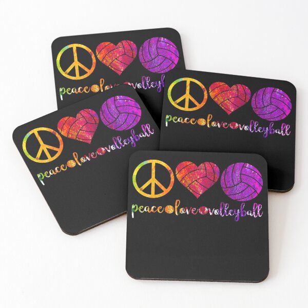 Item preview, Peace Love and Volleyball in Rainbow Color Splash designed and sold by Cedinho.