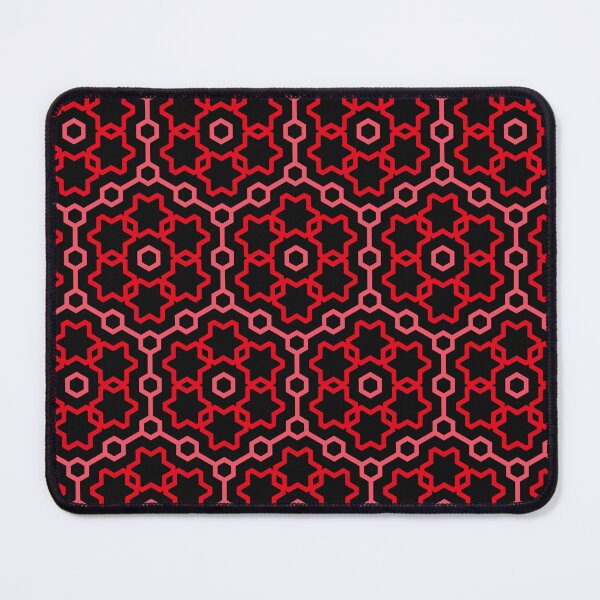 Item preview, Modern red and black abstract stars pattern designed and sold by urban-color.