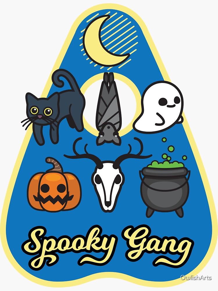 Thumbnail 3 of 3, Sticker, Spooky Gang designed and sold by OwlishArts.