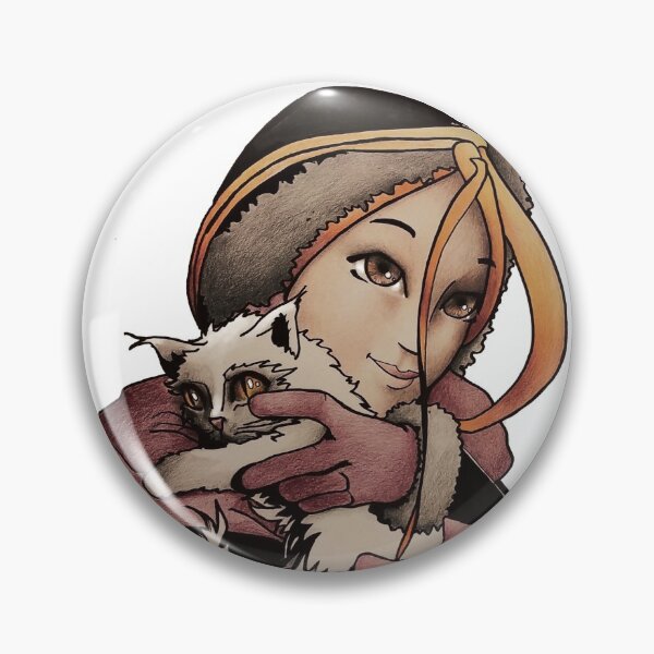 Item preview, Girl and white cat designed and sold by SylviaFerrari.