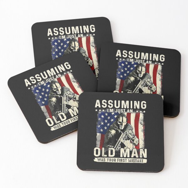 Item preview, Mens Assuming I'm just an old man was your first mistake veteran designed and sold by Mitzi12312.