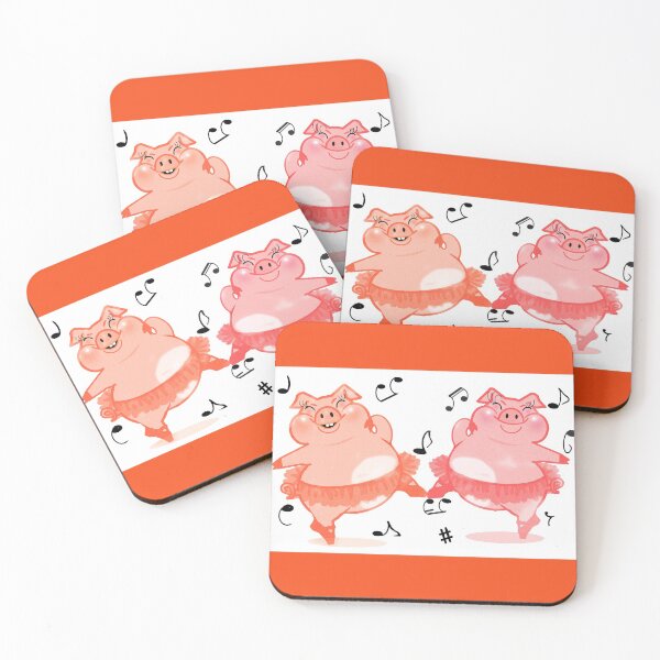 Item preview, Pig Ballet Dancers designed and sold by Shirley cute art .