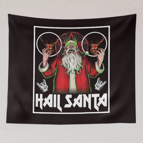 Item preview, Hail Santa Sleigher Heavy Metal Ugly Christmas designed and sold by RoryIves.