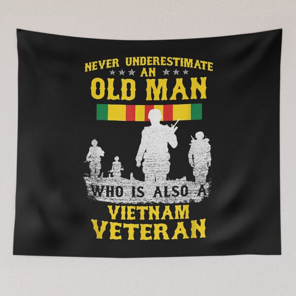 Item preview, Mens Never Underestimate an OLD MAN Vietnam Veteran - designed and sold by Mitzi12312.