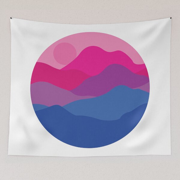 Item preview, Bisexual Pride Flag Bi Mountain look like siri designed and sold by DiduWeer.