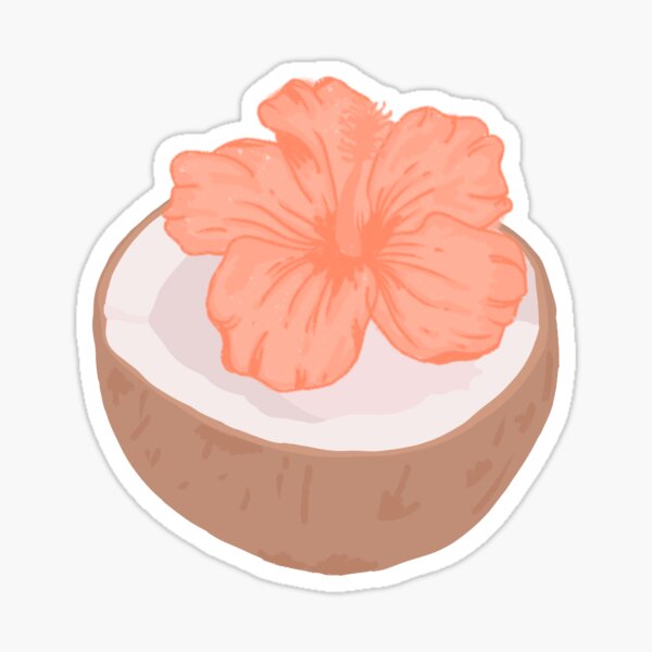 Aperçu de l'œuvre Fleur d'hibiscus de noix de coco créée et vendue par Brown Sugar & Bubbles.
