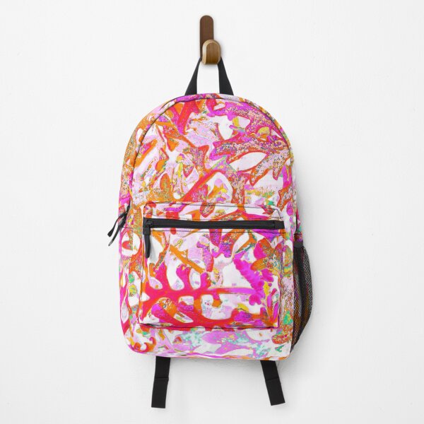 Item preview, Orange and Pink Floral Abstract Decorative Leaves designed and sold by IraNiva.