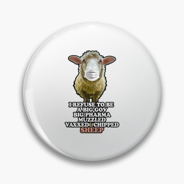Item preview, I REFUSE to be a Big Gov Big Pharma Sheep Sticker designed and sold by NIMAMORAD.