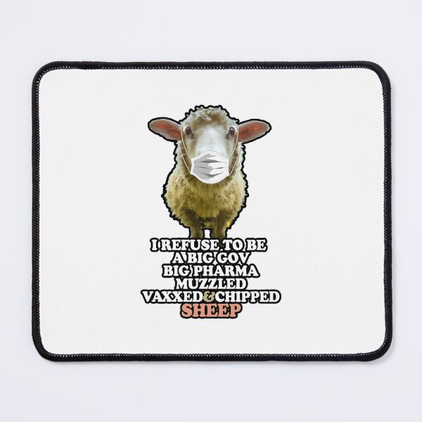 Item preview, I REFUSE to be a Big Gov Big Pharma Sheep Sticker designed and sold by NIMAMORAD.