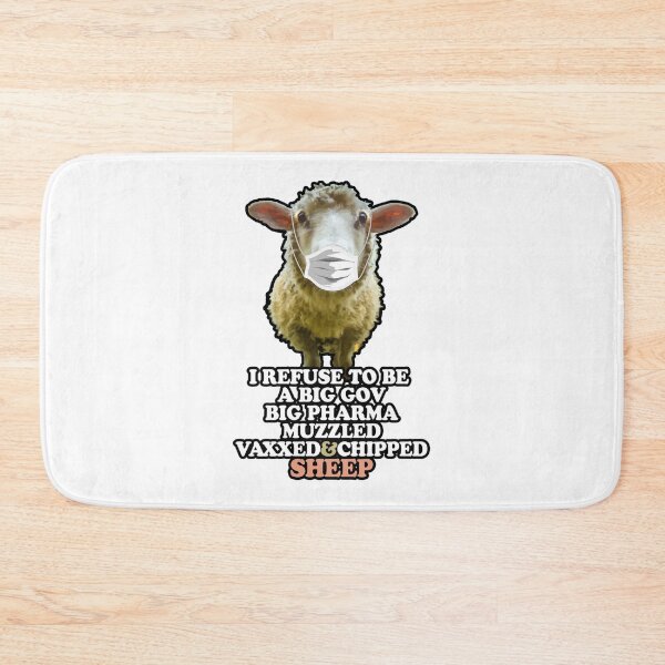 Item preview, I REFUSE to be a Big Gov Big Pharma Sheep Sticker designed and sold by NIMAMORAD.