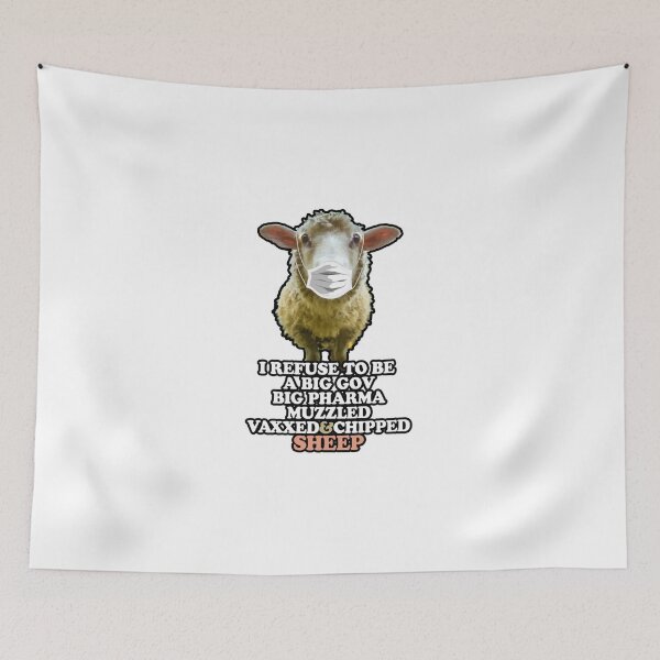 Item preview, I REFUSE to be a Big Gov Big Pharma Sheep Sticker designed and sold by NIMAMORAD.