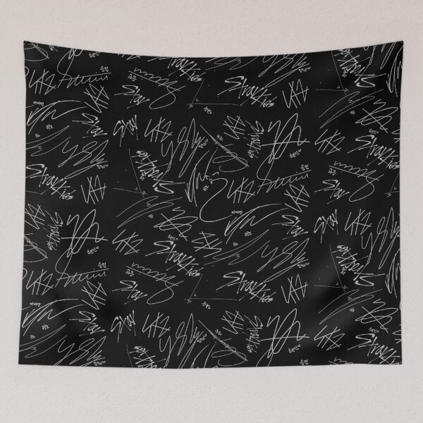 Item preview, Stray Kids SKZ Logos and Autographs Scribble Pattern designed and sold by randomkfandom.