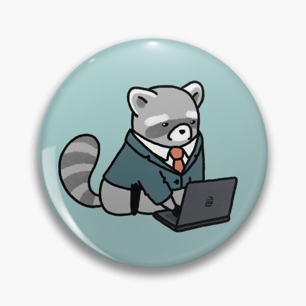 Item preview, Working from home raccoon designed and sold by BraveKiwi.
