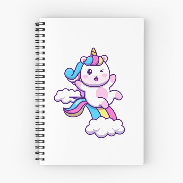 Item preview, Cute unicorn sliding on rainbow designed and sold by zackwater.