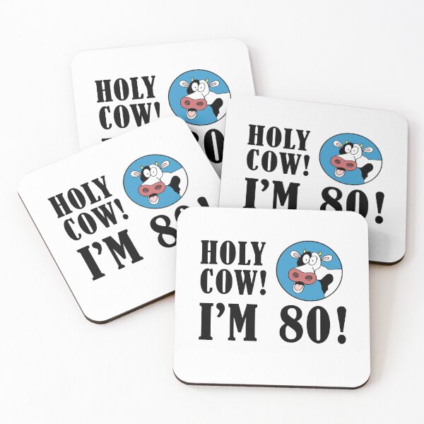 Item preview, Holy Cow I'm 80 Funny 80th Birthday designed and sold by jaycartoonist.