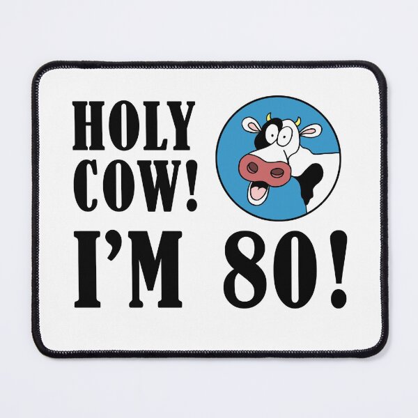Item preview, Holy Cow I'm 80 Funny 80th Birthday designed and sold by jaycartoonist.
