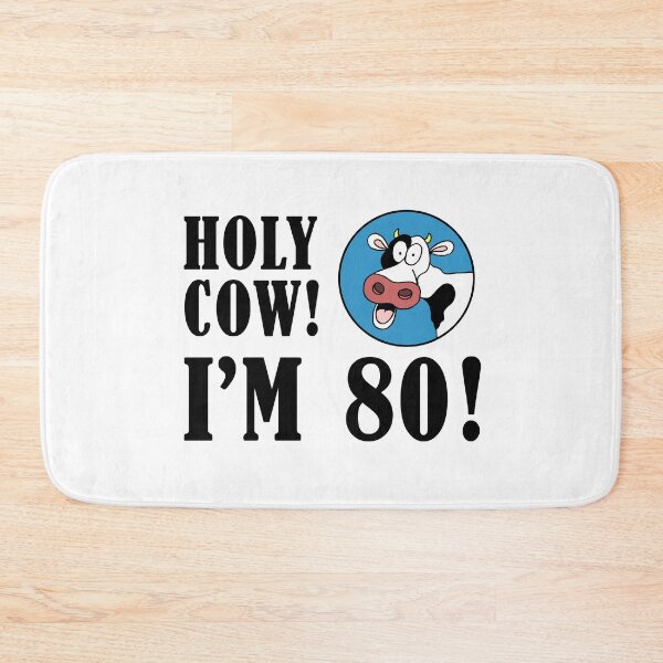 Item preview, Holy Cow I'm 80 Funny 80th Birthday designed and sold by jaycartoonist.