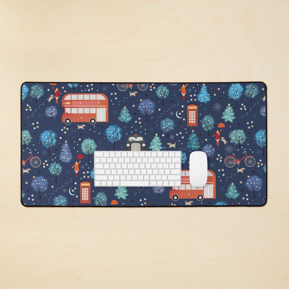 London Christmas Mouse Pad