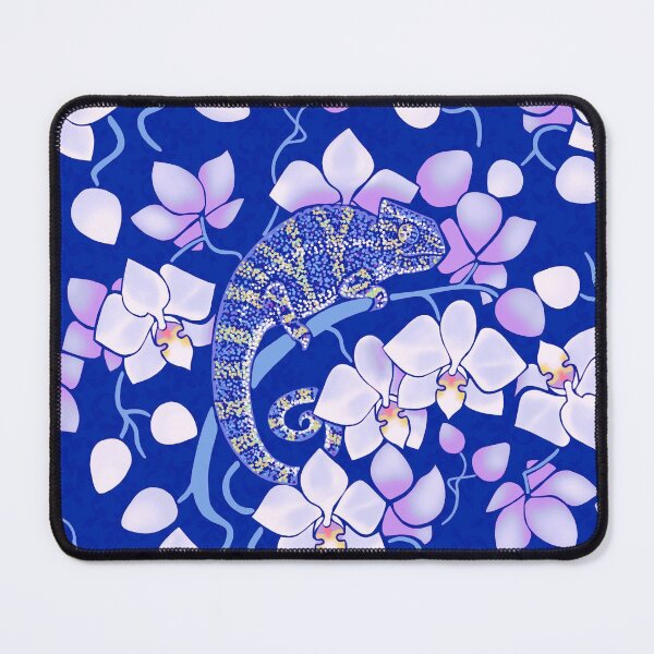 Item preview, Chameleons and orchids - night designed and sold by Elenanaylor.