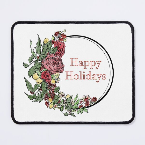 Artikelvorschau, Asymmetrisches Blumen-Weihnachtskranz-Design entworfen und verkauft von atcreateart.