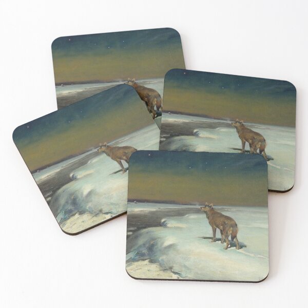 Item preview, The lone Wolf in the snow - Alfred Wierusz-Kowalski  designed and sold by Vintage Designs +.