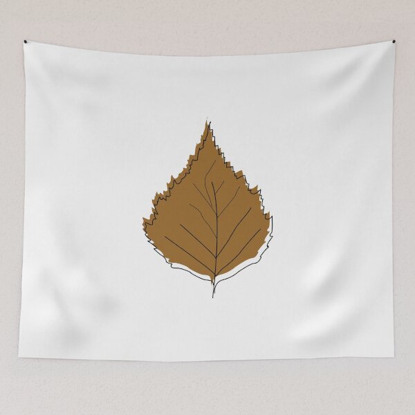 Item preview, Line art brown leaf illustration designed and sold by Neon-astronaut1.