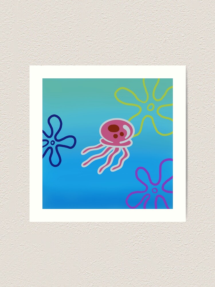 Beautiful Jellyfish Swimming In Bikini Bottom Art Print for Sale by  MarinasDesign