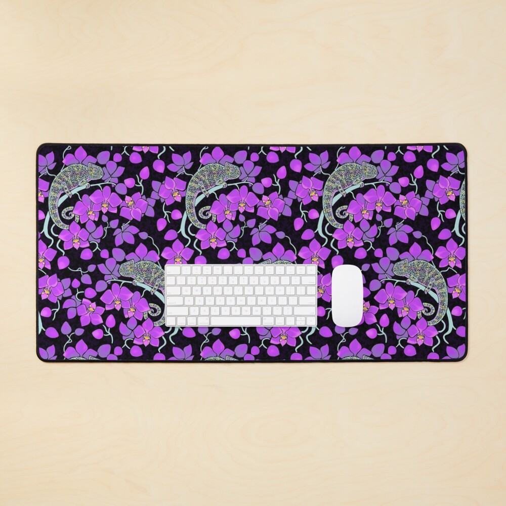 Chameleons and orchids - gothic Mouse Pad
