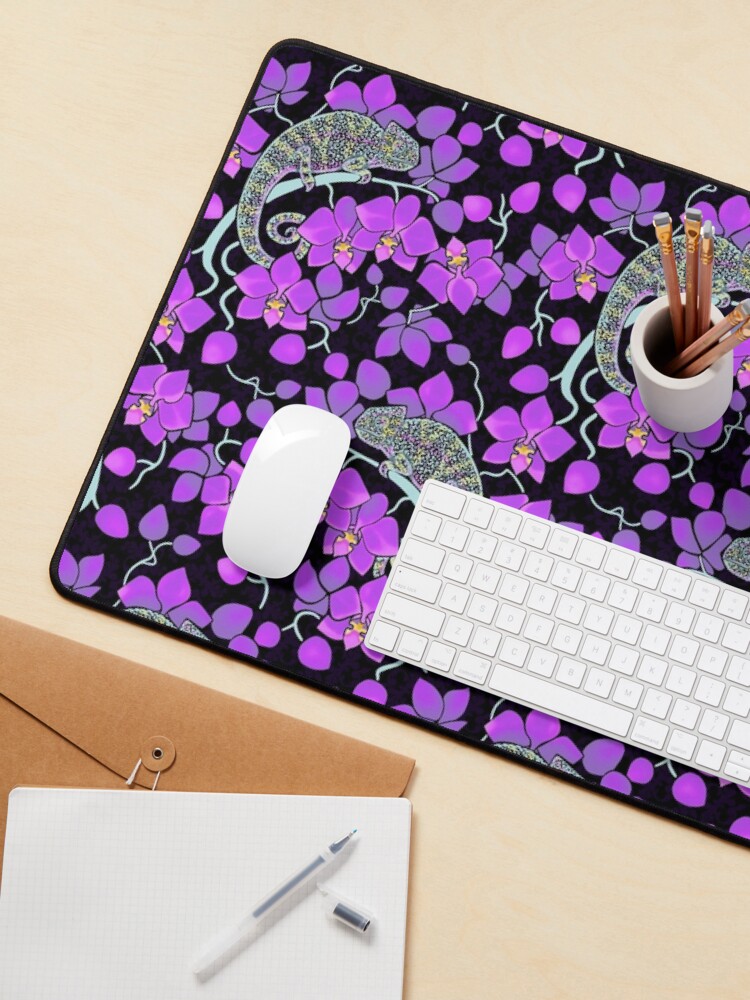 Alternate view of Chameleons and orchids - gothic Mouse Pad