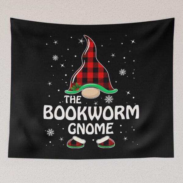 Item preview, Bookworm Gnome Buffalo Plaid Matching Family Christmas  designed and sold by DaylanSweep.