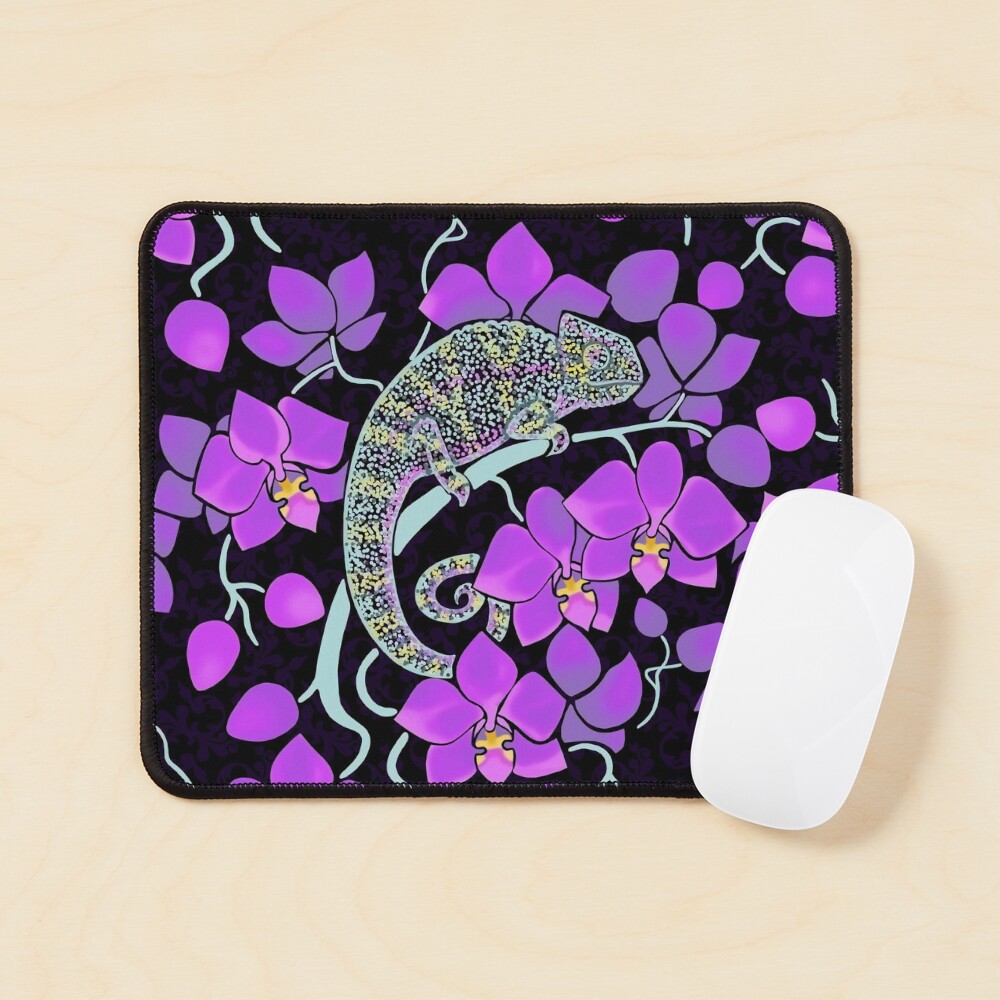 Chameleons and orchids - gothic Mouse Pad