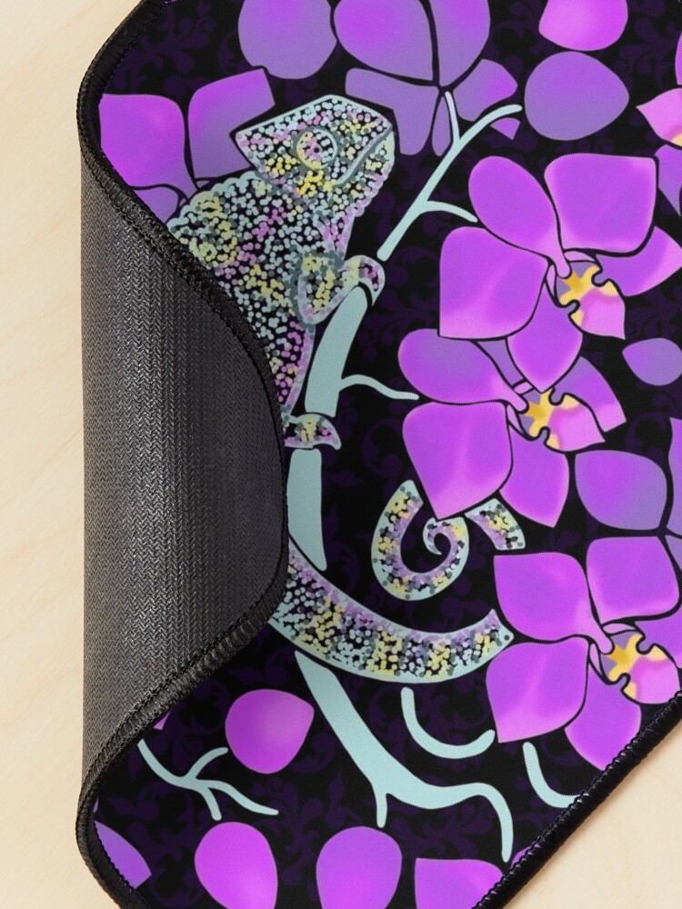 Alternate view of Chameleons and orchids - gothic Mouse Pad