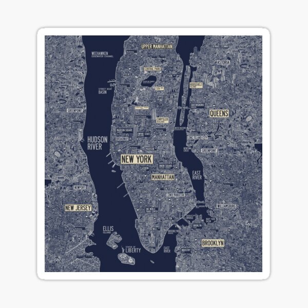 Item preview, Super detailed New York NYC USA hand drawing designed and sold by oliver polanski.