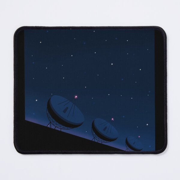 Item preview, Radio telescopes in front of night sky designed and sold by Elenanaylor.