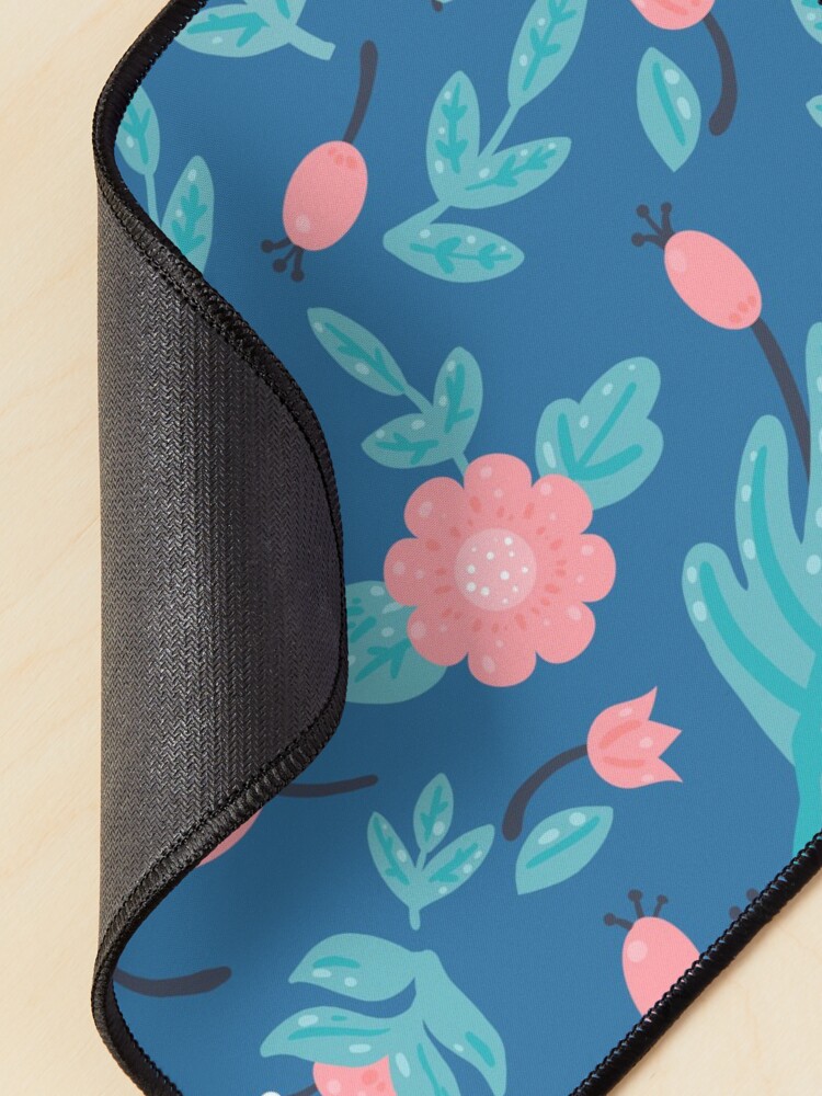 Alternate view of Blue florals Mouse Pad