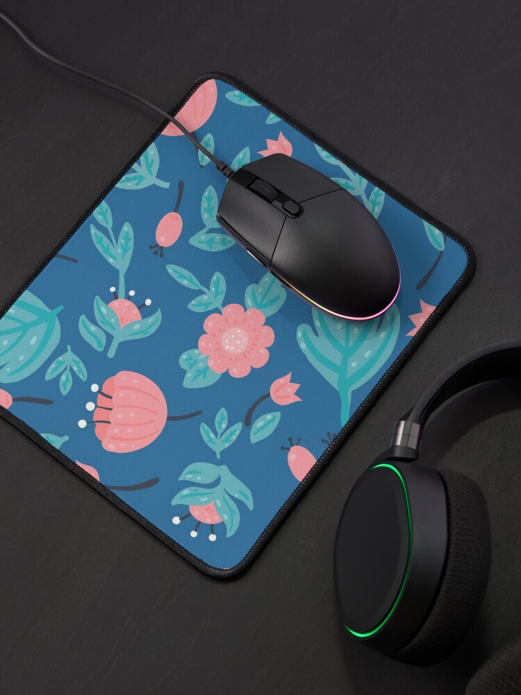 Alternate view of Blue florals Mouse Pad