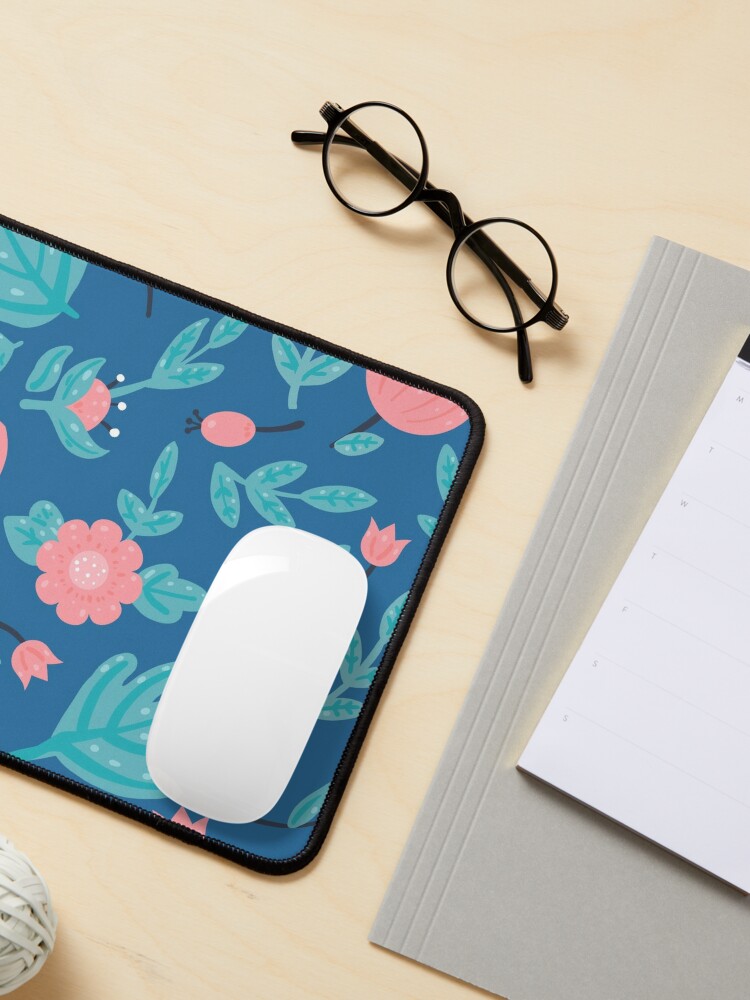 Alternate view of Blue florals Mouse Pad