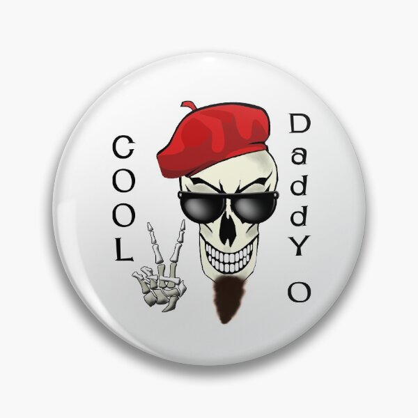 Item preview, Cool Daddy - O Beatnik Skull designed and sold by oldrockerdudes.