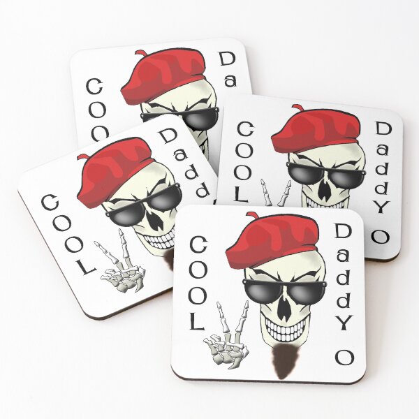 Item preview, Cool Daddy - O Beatnik Skull designed and sold by oldrockerdudes.