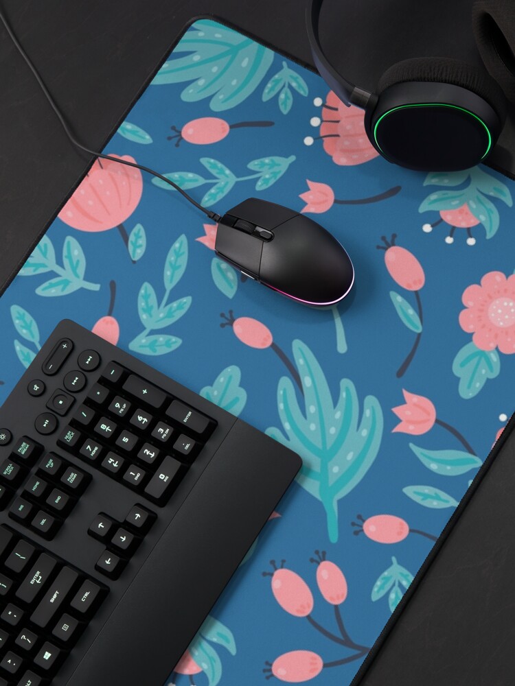 Alternate view of Blue florals Mouse Pad