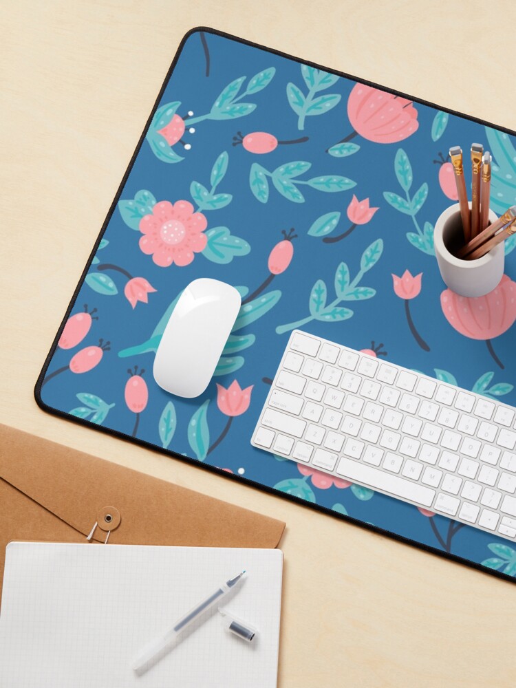Alternate view of Blue florals Mouse Pad