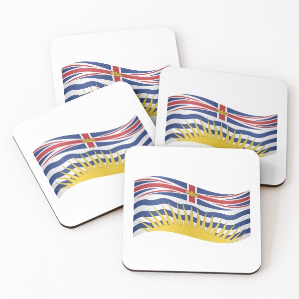 Item preview, British Columbia Flag waving - waving designed and sold by CAN-USA-Fanshop.