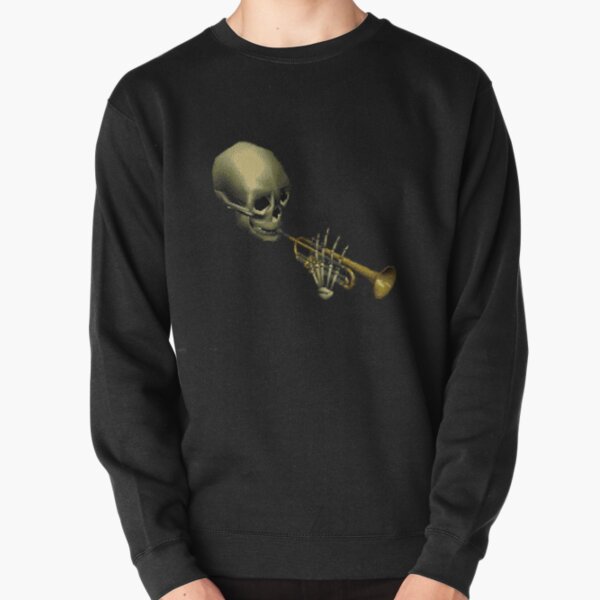 Spooky Skeltal Trumpet Pullover Sweatshirt
